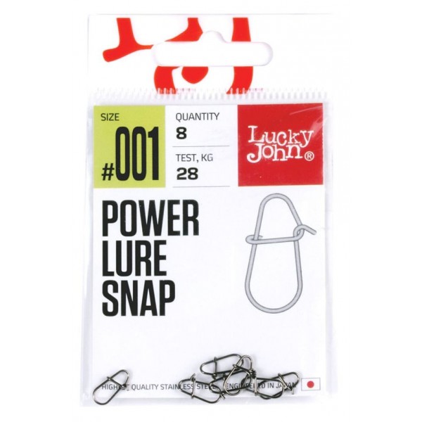 Застежки Lucky John Pro Series Power Lure SNAP №001 8шт.