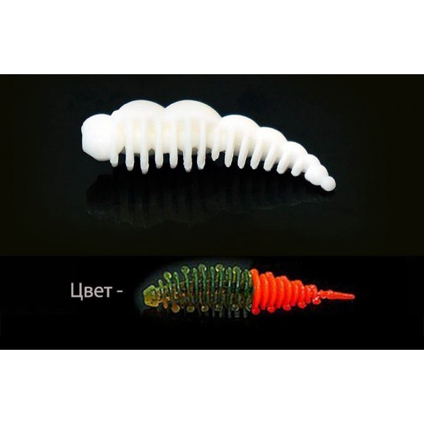 Силиконовая приманка Boroda Baits LARVA DC Моторное масло/Красный, аттр. Сыр, 12 шт./уп.