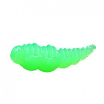Силиконовая приманка Boroda Baits LARVA XL Зел. яблоко, аттр. Сыр, 8 шт./уп.