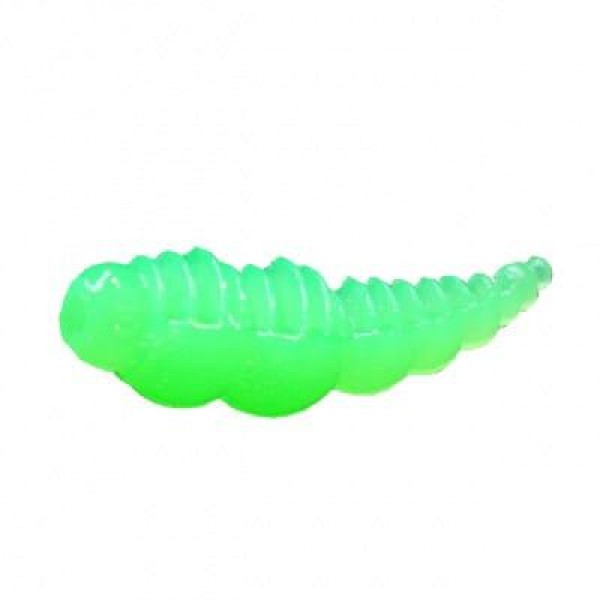 Силиконовая приманка Boroda Baits LARVA XL Зел. яблоко, аттр. Сыр, 8 шт./уп.
