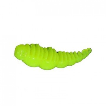 Силиконовая приманка Boroda Baits LARVA XL Лимонный, аттр. Сыр, 8 шт./уп.