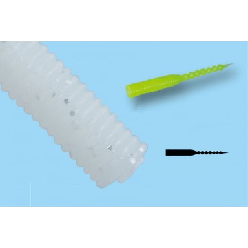 Силикон Major Craft Ajido-Worm Redama 2.0 010 Glow White Silver Lame